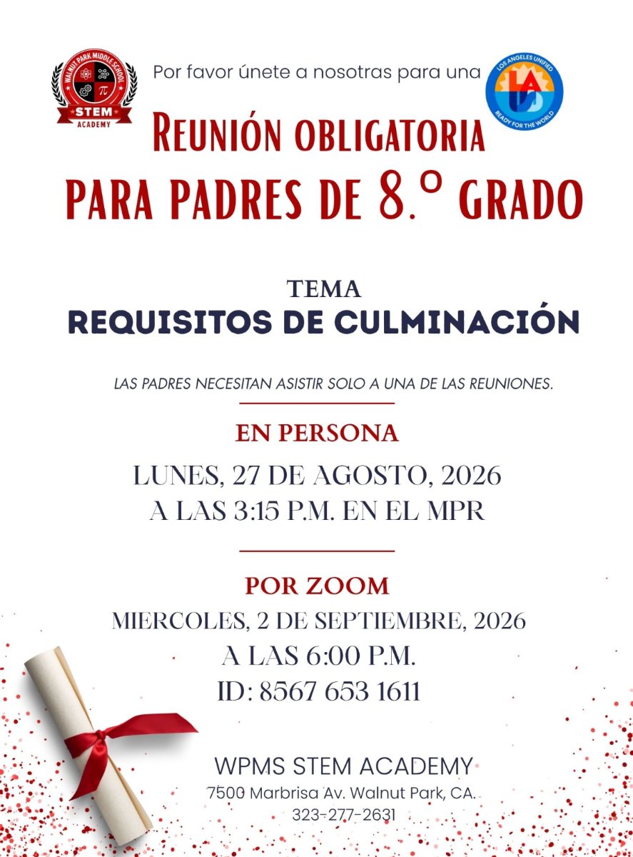 Flyer with diploma in Spanish